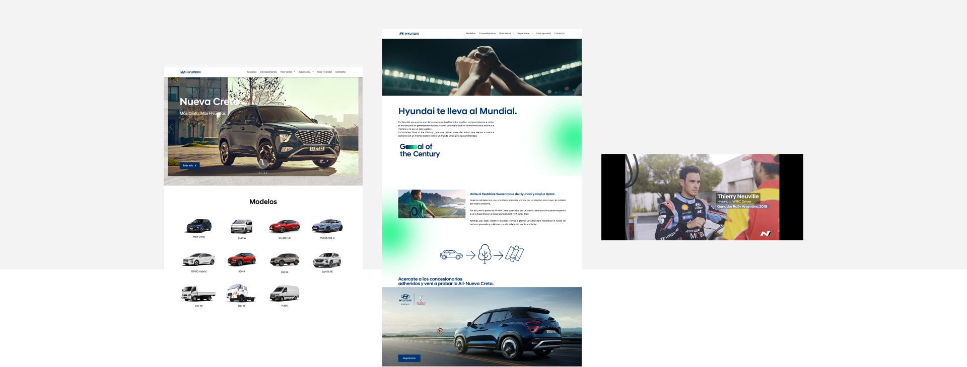 Hyundai website screenshots